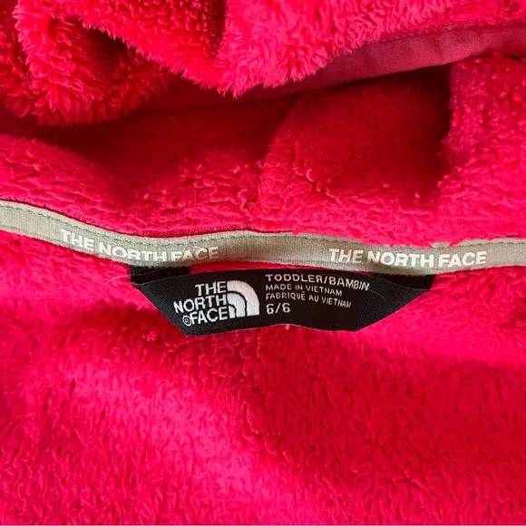 The North Face Girls Bright Pink and Gray Fleece Hooded Jacket size Toddler 6 - Picture 4 of 4